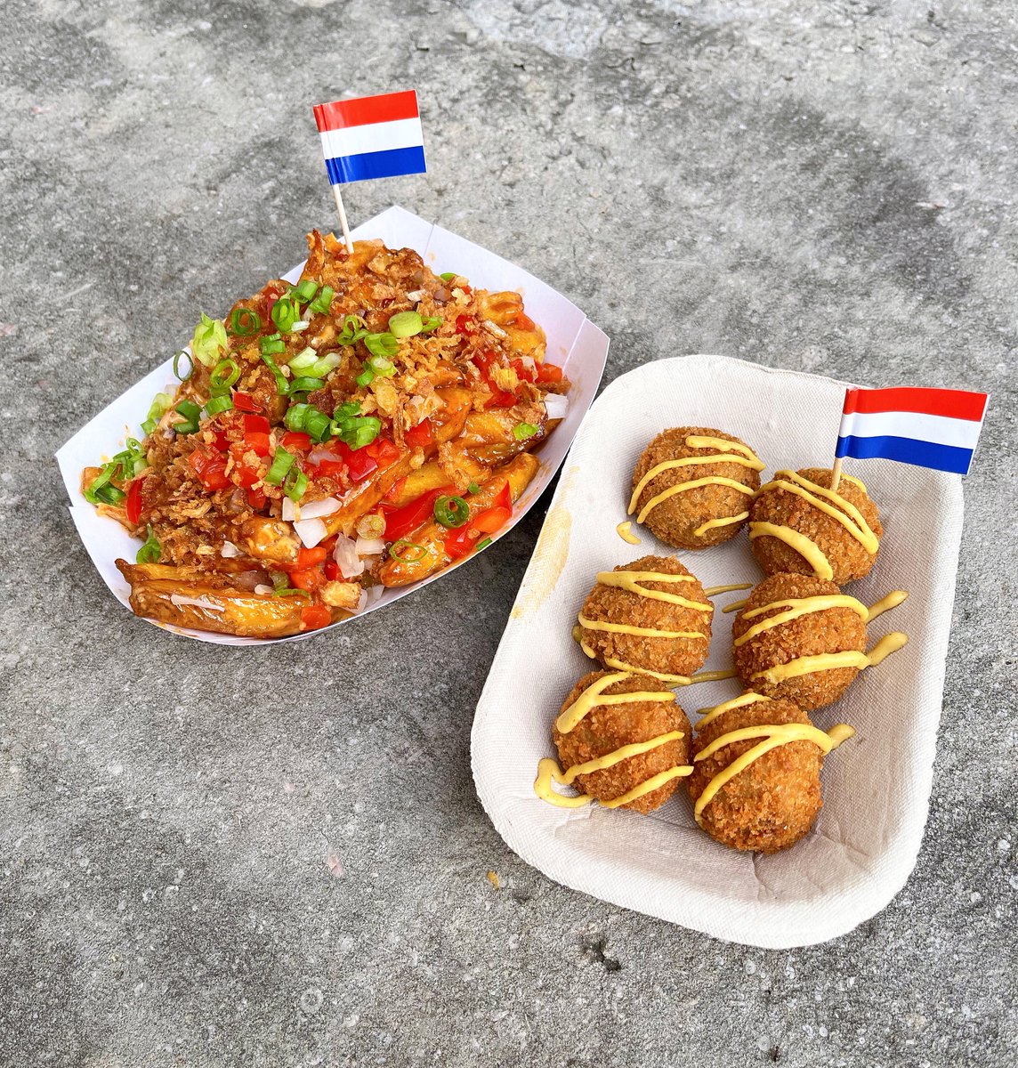 DutchFrites's tweet photo. Just a few short hours before #CNE2023 wraps up for the year— have you gotten your Dutch poutine &amp; bitterballen yet? 😜🇳🇱 There's still time! 

#LetsGoToTheEx #dutchfrites #cne #theEx https://t.co/V6KLmPBkfO