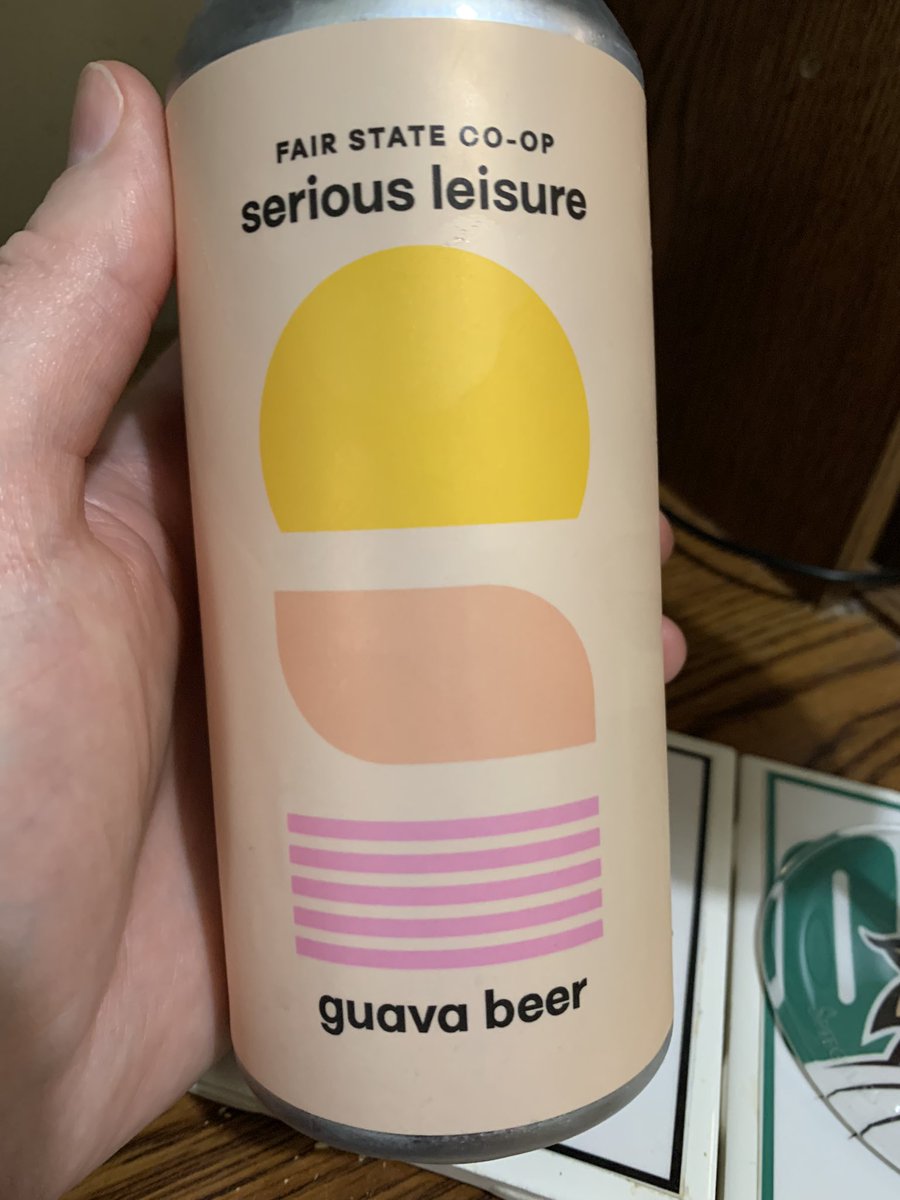 RealBMaxwell's tweet image. Enjoying some @FairStateCoop Serious Leisure Guava beer, always tasty! 😃🍻👍 #CraftBeer #sourale #MondayFunday