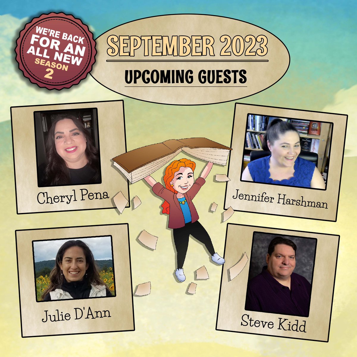 September line up on The Writer’s Parachute!