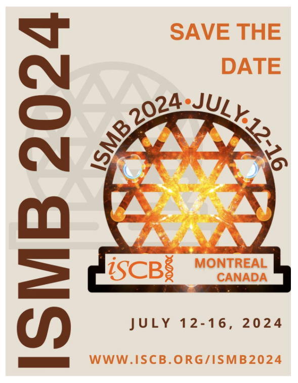 Block the dates July 12-16 2024 | ISMB in #Montréal (#Quebec #Canada) | The International Conference on Intelligent Systems for Molecular Biology (ISMB) | #bioinformatics #ComputationalBiology #ISMB2024  |  iscb.org/ismb2024