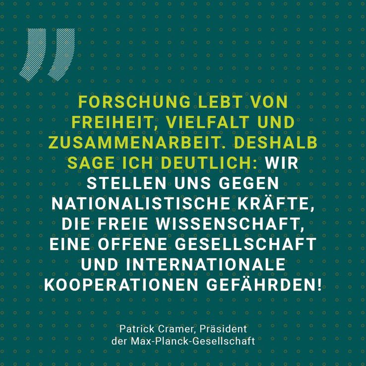 Klares statement heute in Dresden: