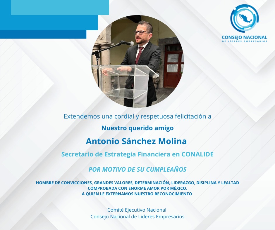 Extendemos una felicitación a nuestro querido amigo Antonio Sánchez Molina por motivo de su cumpleaños.