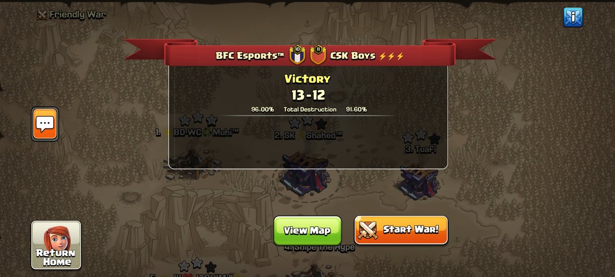 Hurricane cup W2 ✅
GG to our opponent 🌝

<a href="/Shahed_COC/">Shahed</a> ⭐⭐⭐
<a href="/Muhiudd38316018/">BFC⚡Muhiuddin</a> ⭐⭐⭐
<a href="/tuafi17/">Tawhid Ahmed Tuafi</a> ⭐⭐⭐