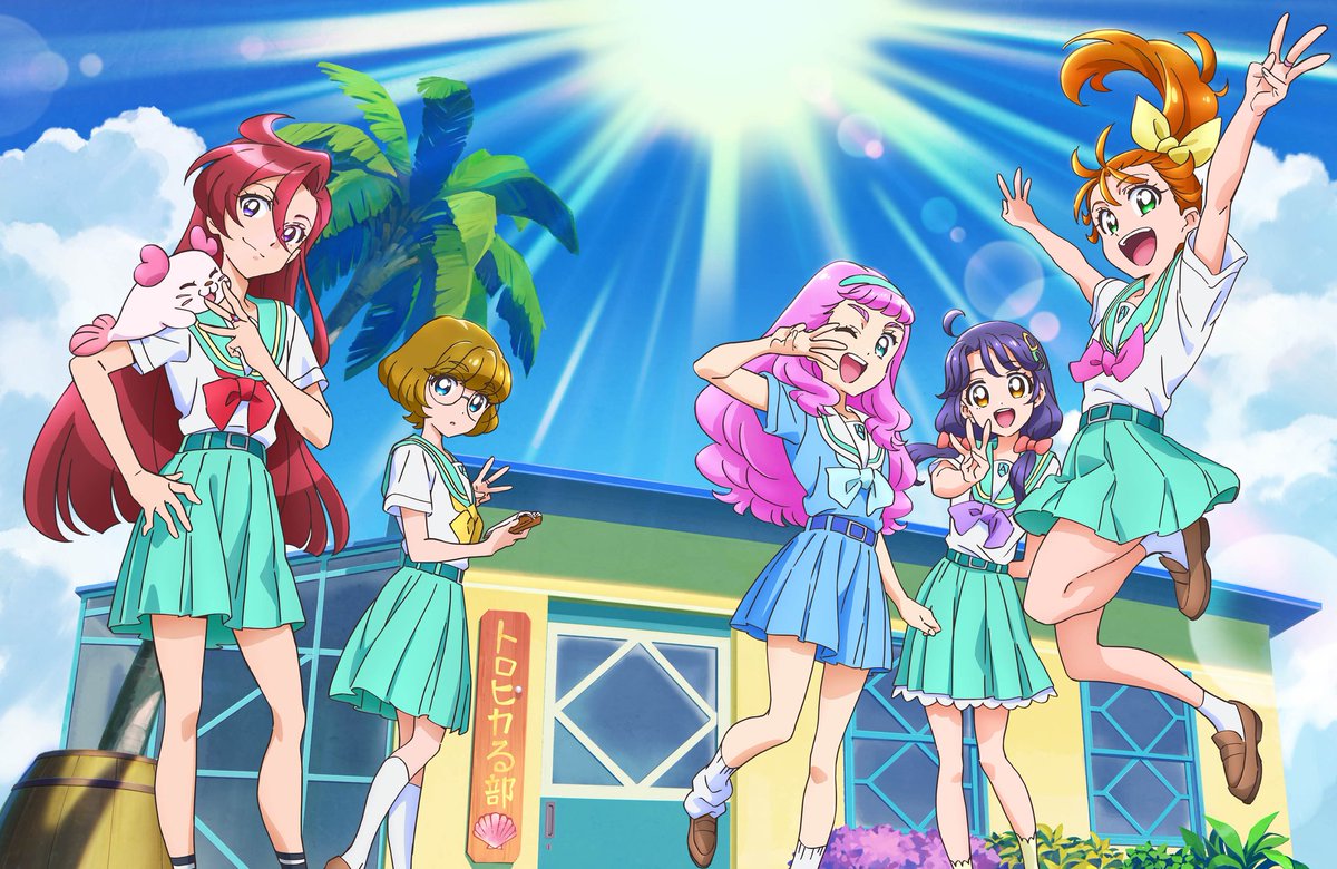 i love how each cure in some precure seasons gets their own style of uniform, like the way they wear their school uniform shows their personality. or they get different colored bows lol 