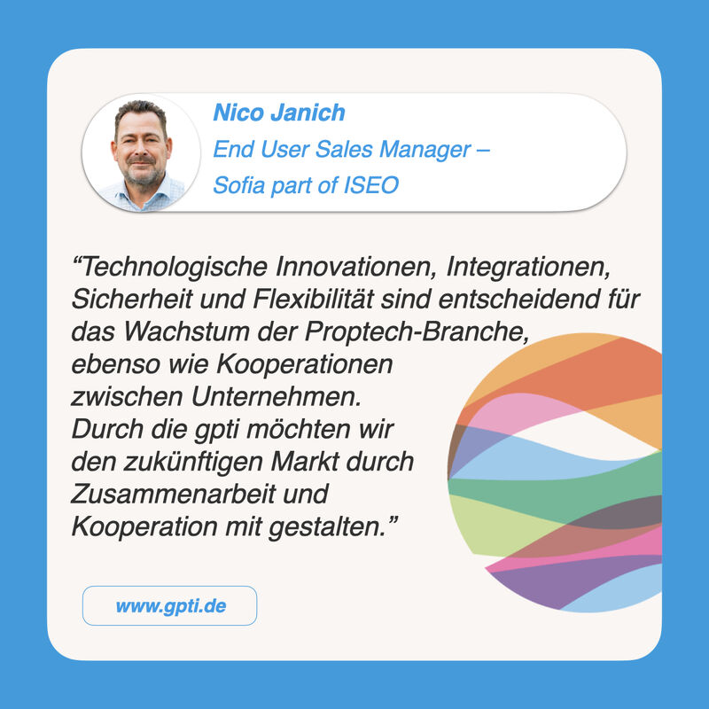 Willkommen in der gpti, Nico Janich mit Sofia part of ISEO! 🚀

Sofia part of ISEO bietet innovative PropTech-Zugangskontrolllösungen, die Sicherheit und Zusammenarbeit unterstützen. Die Cloud-Technologie ist nahtlos integrierbar mit ISEO und Cisco.

#gpti #proptech #contech