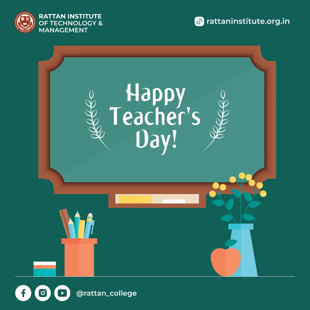 ritm_college's tweet photo. Happy Teacher's Day! 📚

At Rattan Institute of Technology and Management, we celebrate and appreciate our dedicated educators who inspire and shape the future. 

Thank you for your unwavering commitment to knowledge and growth. #TeachersDay #RattanInstitute #EducationMatters https://t.co/Mk2vDoWbsM