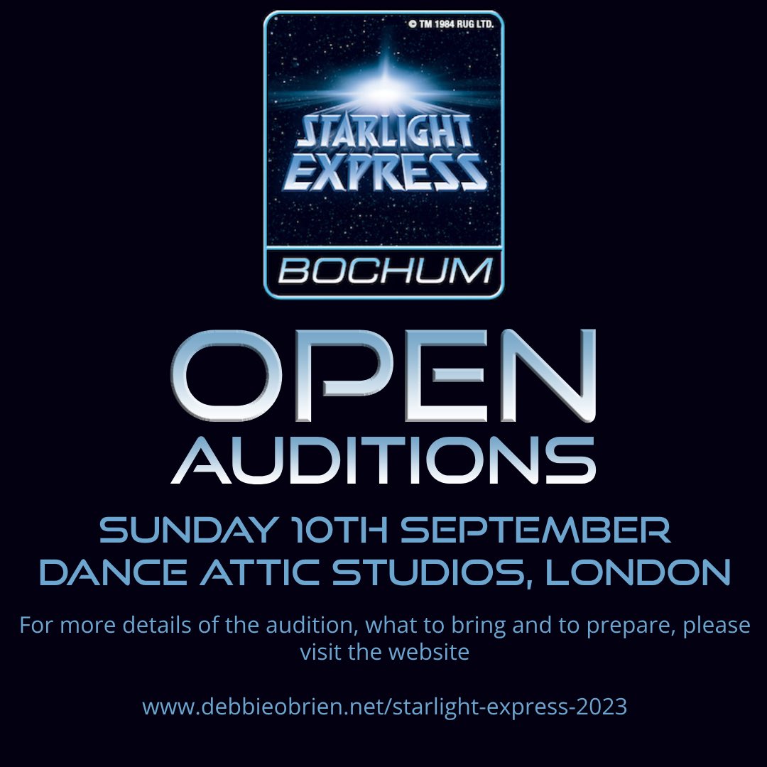 Open #audition for @StarlightExpr on Sunday 10 September at Dance Attic. For more details, please go to bit.ly/45ip2zL