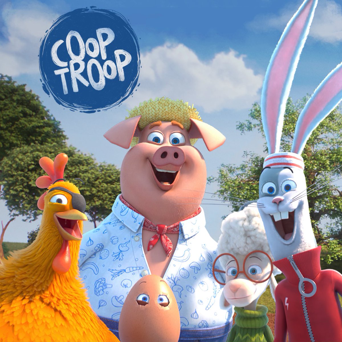 Today's the day of our English language première of the COOP TROOP on @rte2 at 4pm. It's our first 3D series and also our first series for 6-9s. So insanely proud of this series which has been many years in the making - it's genuinely hilarious - and hope that you enjoy it!