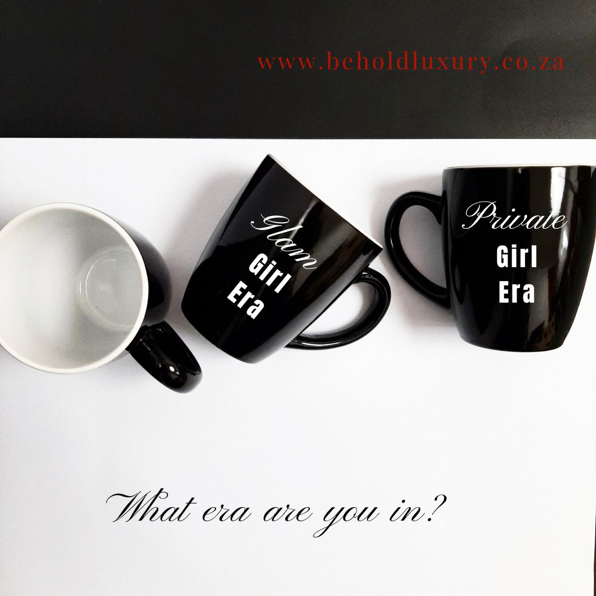 Get personal with our personalised mugs... 

What era are you in? 🙂 

#SayItWithAGift
#CelebrateWithBeholdLuxury
#BeholdLuxury 
#BeholdLuxe
#OurLoveLanguageIsGifts
#BuildABox
#CorporateGifts
#PersonalisedGifts
#GiftBoxes