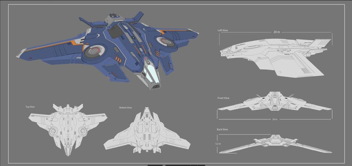 SpaceNationOL's tweet photo. 🛩️ The Gray Fox, an Explorer's maiden spacecraft, represents the culmination of decades of relentless research and development. 🔬

This versatile vessel's design blueprint is rooted in the ACAESF-2, but the Gray Fox distinguishes itself through its enhanced powertrain, fortified pilot compartment protection, and bow armor tailored to meet the stringent requirements of the Army. 🪖

The Type C variant of the Gray Fox further amplifies its defensive capabilities, offering heightened resilience against beam-based weaponry and a redesigned weapon mounting system. These advancements transform the Gray Fox into a formidable multi-purpose heavy fighter. Its propulsion is driven by Boeing-Rock engines, leveraging Mirahman technology to enable autonomous atmospheric entry, solidifying its position as the Earth's cutting-edge multi-role fighter. 💪🏻

The pioneering company behind the Gray Fox is Cosmic Wing, originally renowned for crafting luxurious spacecraft. However, it pivoted toward the production of high-end compact spaceships after securing a government contract. 🗒️

It's widely believed that the Gray Fox embodies the spirit of its designer, Erin Anderson. A woman celebrated for her courage and unwavering determination. According to reports, she tenaciously persevered against all opposition as she volunteered to personally test the Gray Fox's maiden voyage.