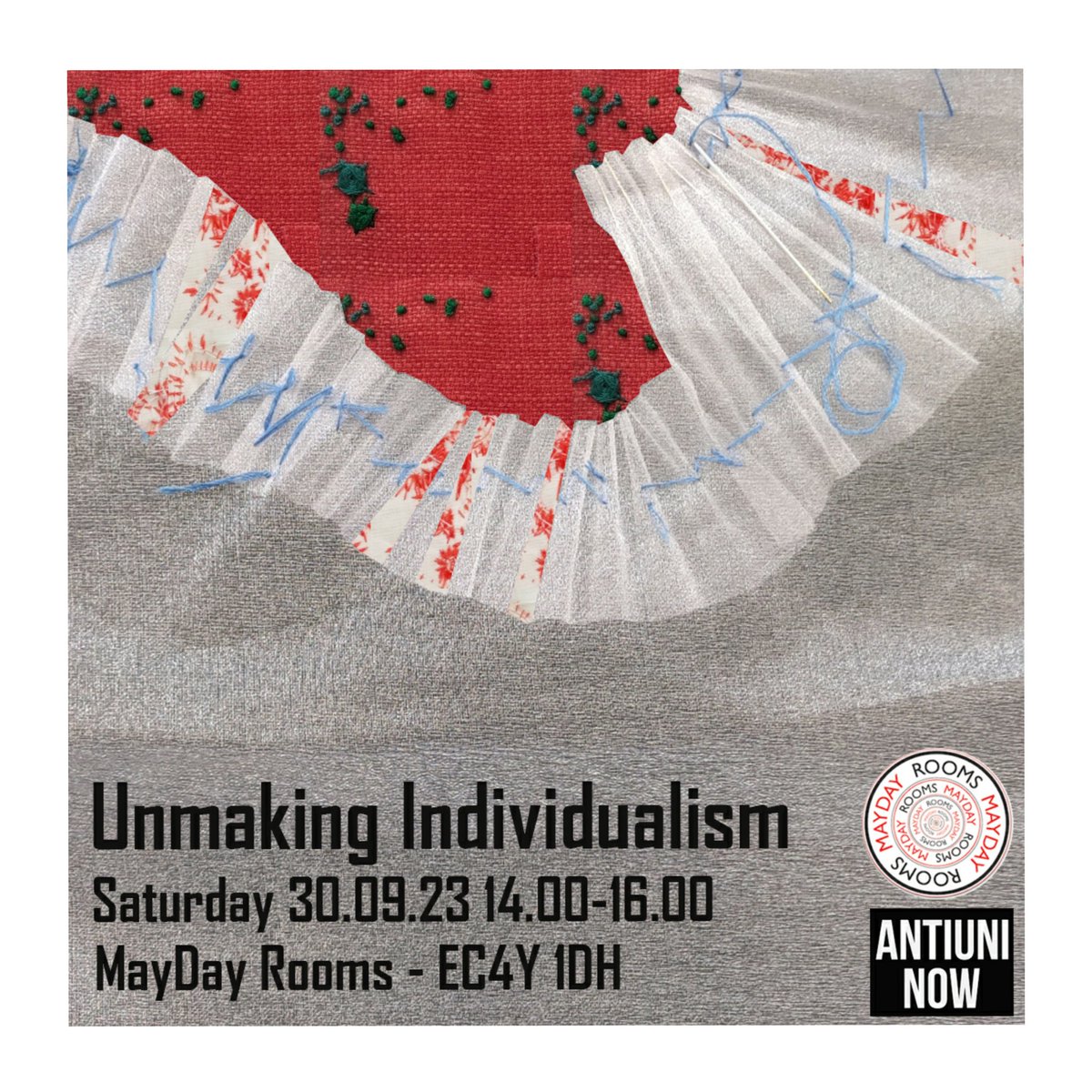 I'm running this session as part of the <a href="/antiuniversity/">ANTIUNIVERSITY NOW</a> programme. Link in bio for more info and booking