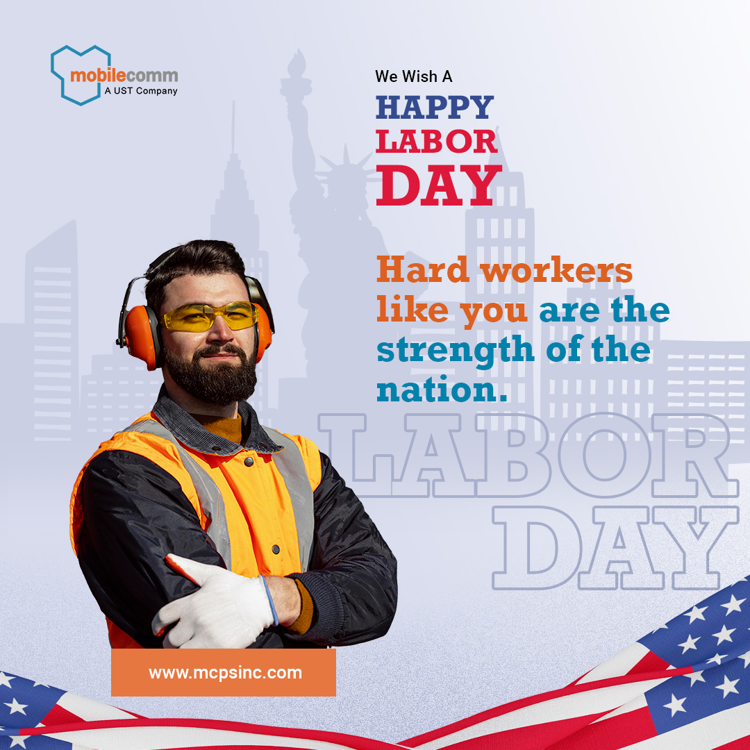 mobilecomm_inc's tweet photo. Celebrate American dream with MobileComm Professionals, Inc. We appreciate the dedication and hard work of individuals who fuel success. Your commitment, passion, and determination inspire us. 

On Labor Day, we honor your contributions to excellence. Happy Labor Day!

 #LaborDay https://t.co/uWson1MC3W