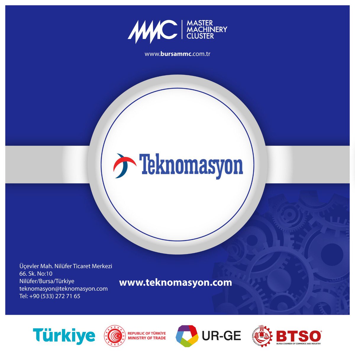 Bursa’da makine sektöründe faaliyet gösteren Teknomasyon, Bursa MMC'nin sağladığı avantajlarla ihracat kapasitesini güçlendirerek global pazar çeşitliliğini artırıyor.

#bursaMMC #makina #makinacluster
