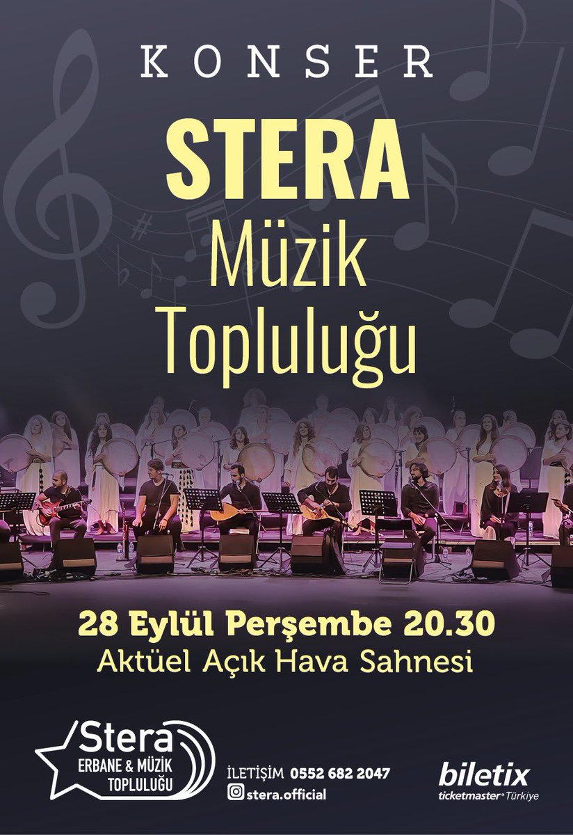Steraerbane's tweet photo. 28 Eylül’de ezgilerimizle ve ritimlerimizle yeniden karşınızda olacağız. 🎶

#SteraErbane
#SteraMüzikTopluluğu
#Antalyakonser https://t.co/HFQ2qW7FAr