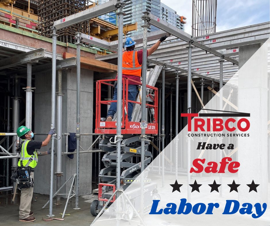 Happy Labor Day to the hardworking men and women of Tribco Construction! Thank you for your commitment to integrity, excellence, and safety.