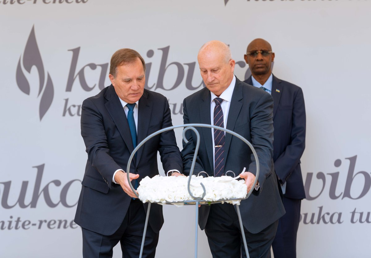 Kigali_Memorial's tweet photo. Welcomed earlier today, the Sweden's former Prime Minister, Mr. Stefan Löfven who visited to pay respects to the victims of Genocide against the Tutsi. https://t.co/wYTXgGh2VG