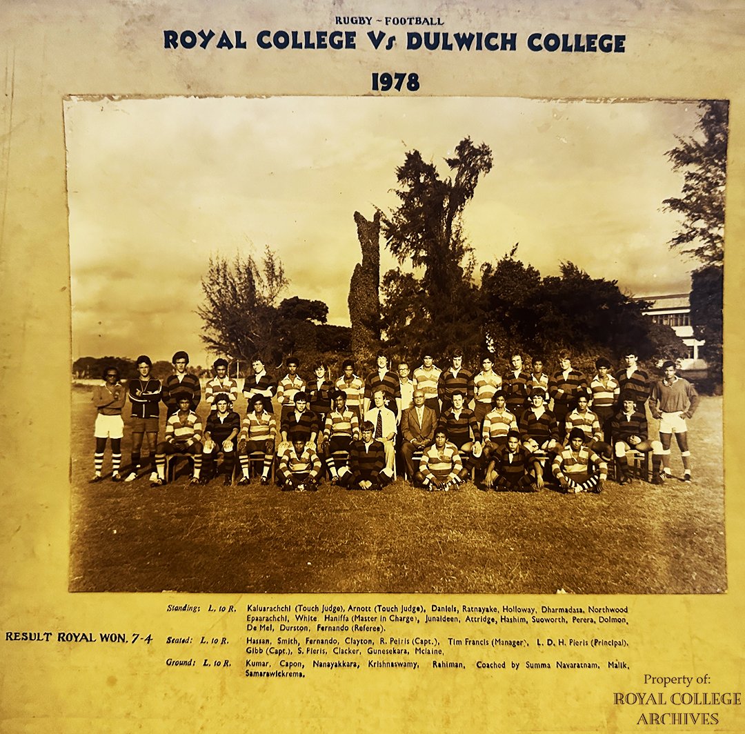 rc__archives's tweet photo. The Rugby Football team of Royal College took on Dulwich College in 1978. Royal emerged victorious with a 7-4 lead. 

©️ Royal College Archives. All Rights Reserved.

#theroyalcollegearchives https://t.co/4iP7zdnmF7