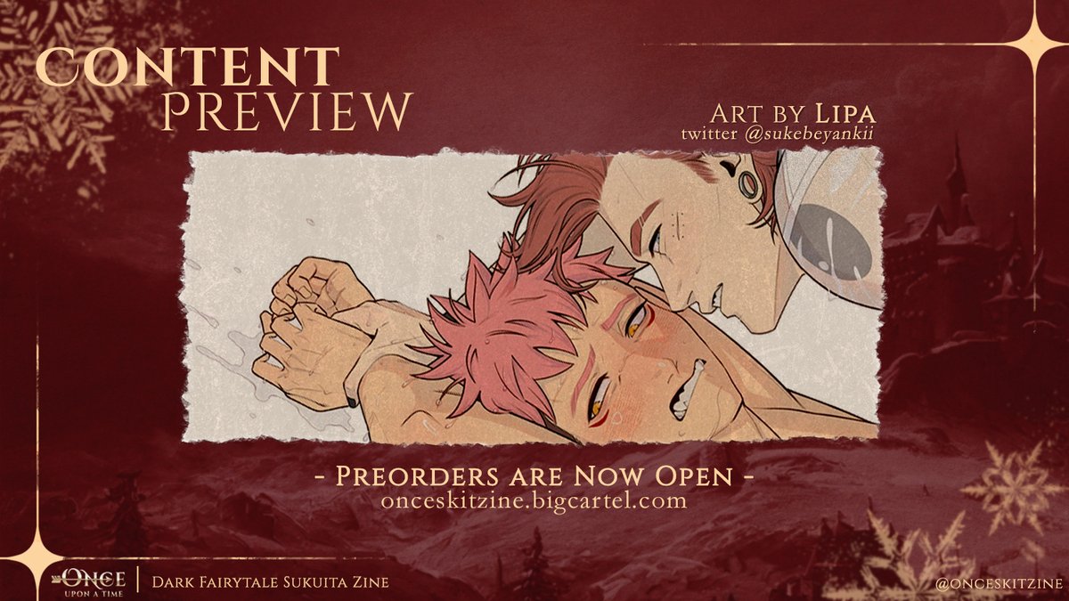 onceskitzine's tweet photo. ✦ CONTENT PREVIEW ✦       

Lastly, @sukebeyankii shows us just how far Sukuna is willing to go to get a taste of Yuuji's sweet, tender mermaid flesh.

—                  

Only 4 days left until preorders close!  
Shop now at https://t.co/70wbVt8Opa 

#sukuita #宿虎 #jjk https://t.co/4cTPp6wwLq