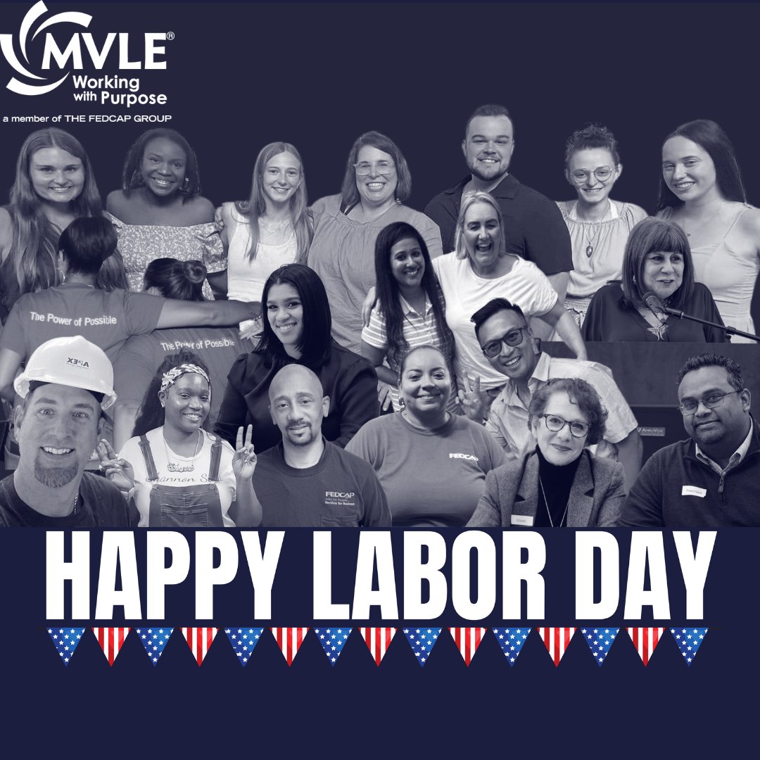 MVLEInc's tweet photo. This Labor Day, we honor our exceptional team for their hard work and dedication to breaking down barriers to economic well-being for those we serve. Labor Day serves as a reminder of the power of collective effort and the strength of every member of the MVLE &amp; Fedcap family! https://t.co/cdga5gYEqv