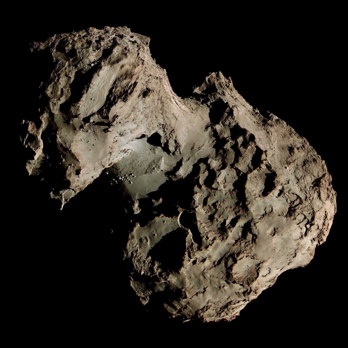 #PPOD: An approximate true color image of comet 67P taken by <a href="/ESA_Rosetta/">ESA Rosetta Mission</a>'s OSIRIS Narrow Angle Camera on March 17, 2015. Rosetta was located roughly 82 km from the comet's center. Credit: <a href="/esa/">European Space Agency</a> MPS for OSIRIS Team (MPS/UPD/LAM/IAA/SSO/INTA/UPM/DASP/IDA) / Justin Cowart