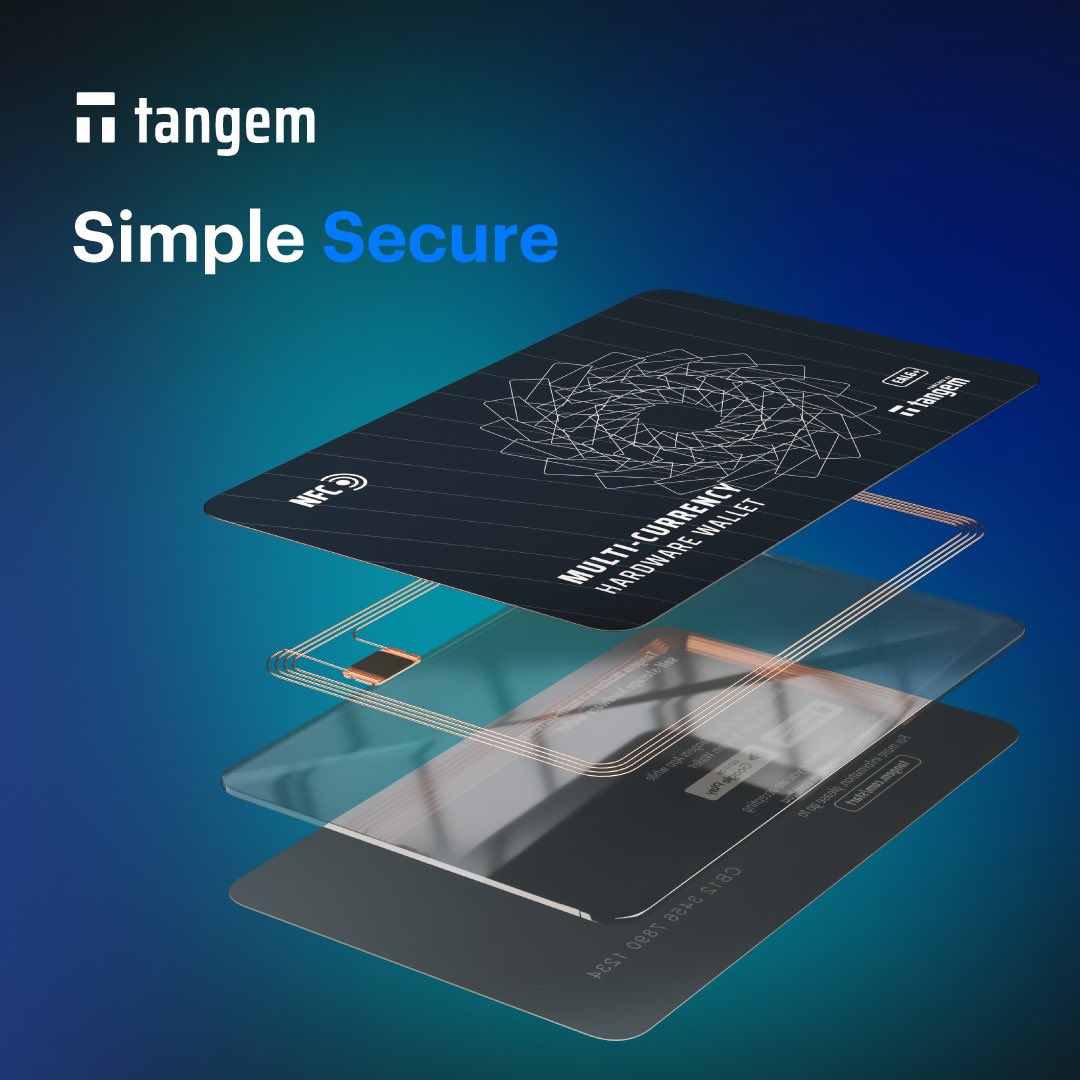 Joshuwa's tweet photo. The most convenient, and easy to use #ColdStorageWallet available is the #Tangem card wallet.
No Private Keys! ๐ซ
Someone would need your physical card and your user password.
Save 10% on a Tangem wallet!
https://t.co/LqgPgPZa2R
#Wallet #TangemPartner
https://t.co/rtwrVOdJlf https://t.co/OithRtbD3T