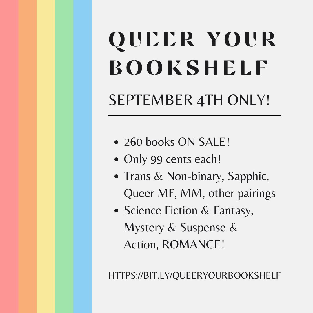 RienGray's tweet photo. Double Exposure is part of the Queer Your Bookshelf event, where you can get hundreds of LGBTQ+ books for only 99 cents, and only today! Books can be sorted by pairing, genre, or keyword to match your tastes 🌈 

https://t.co/8jhVQZYVQi https://t.co/PuIGk2dS5K