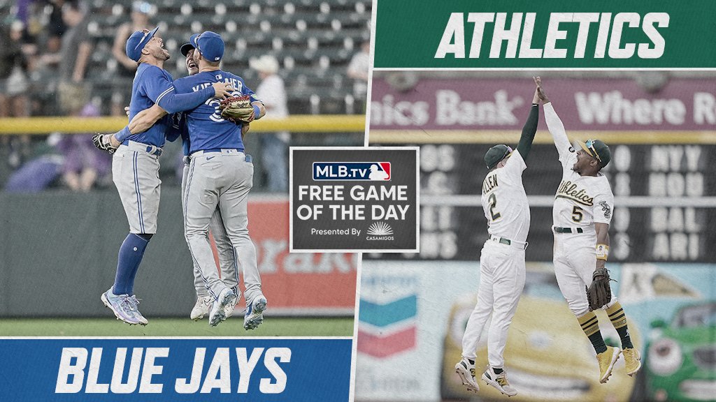 MLB.TV on X: The @BlueJays and @Athletics kick off their series today at  4:07 p.m. ET. Watch for FREE on #MLBTV, presented by @Casamigos.    / X