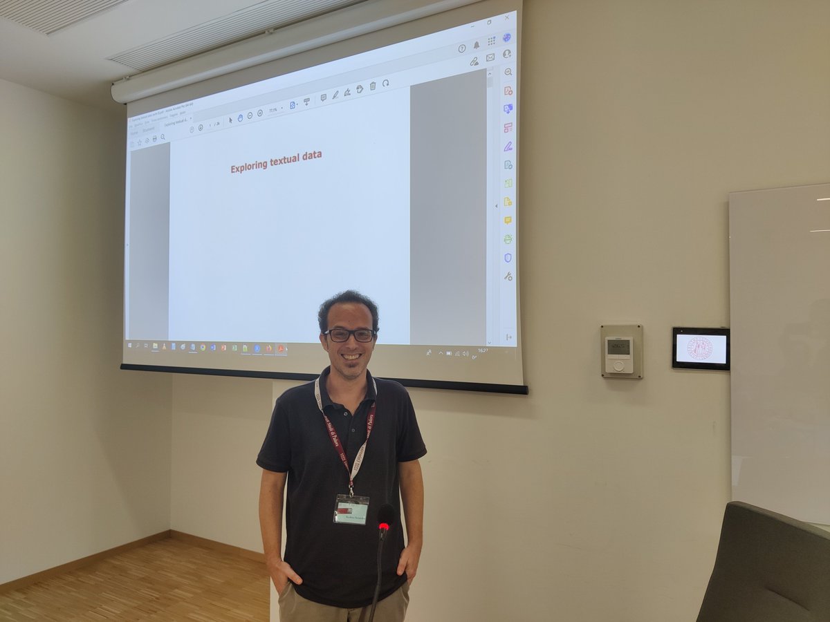 The closing session floor for the first day of our Summer School belongs to Prof. Andrea Sciandra, who will teach students how to explore textual data with R. 🤩🤓💻🖥️📊