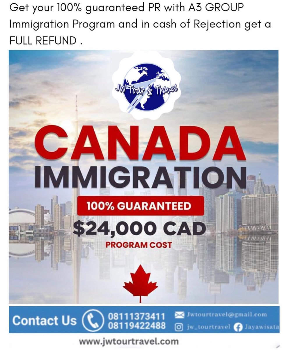 EkaChan83's tweet photo. #jw_tourtravel #thegatewayforjourney #goevent #goeducation #canada #immigration #permanent #residence https://t.co/EoFWYgHoVV
