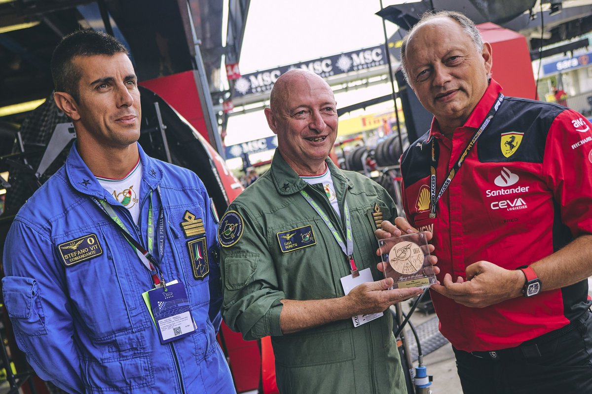 Celebrating 100 years of @ItalianAirForce at a special home Grand Prix 🇮🇹 #ItalianGP #F1