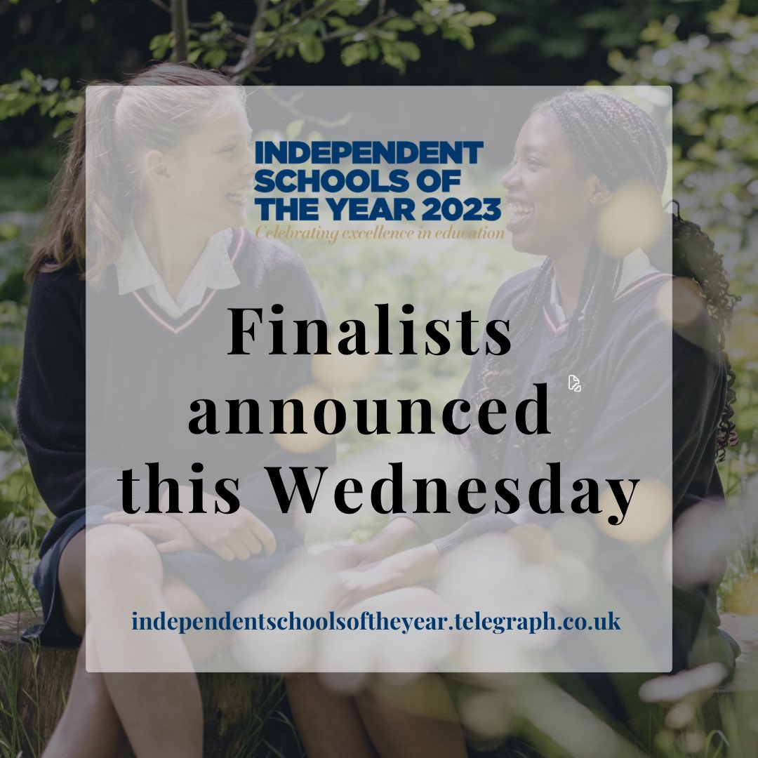 There is just TWO DAYS to go until this year's finalists in the Independent Schools of the Year awards are announced! 🏅 

The judges have thoroughly enjoyed going through the huge amount of incredible entries this year, and we are so excited to announce who has made it through.