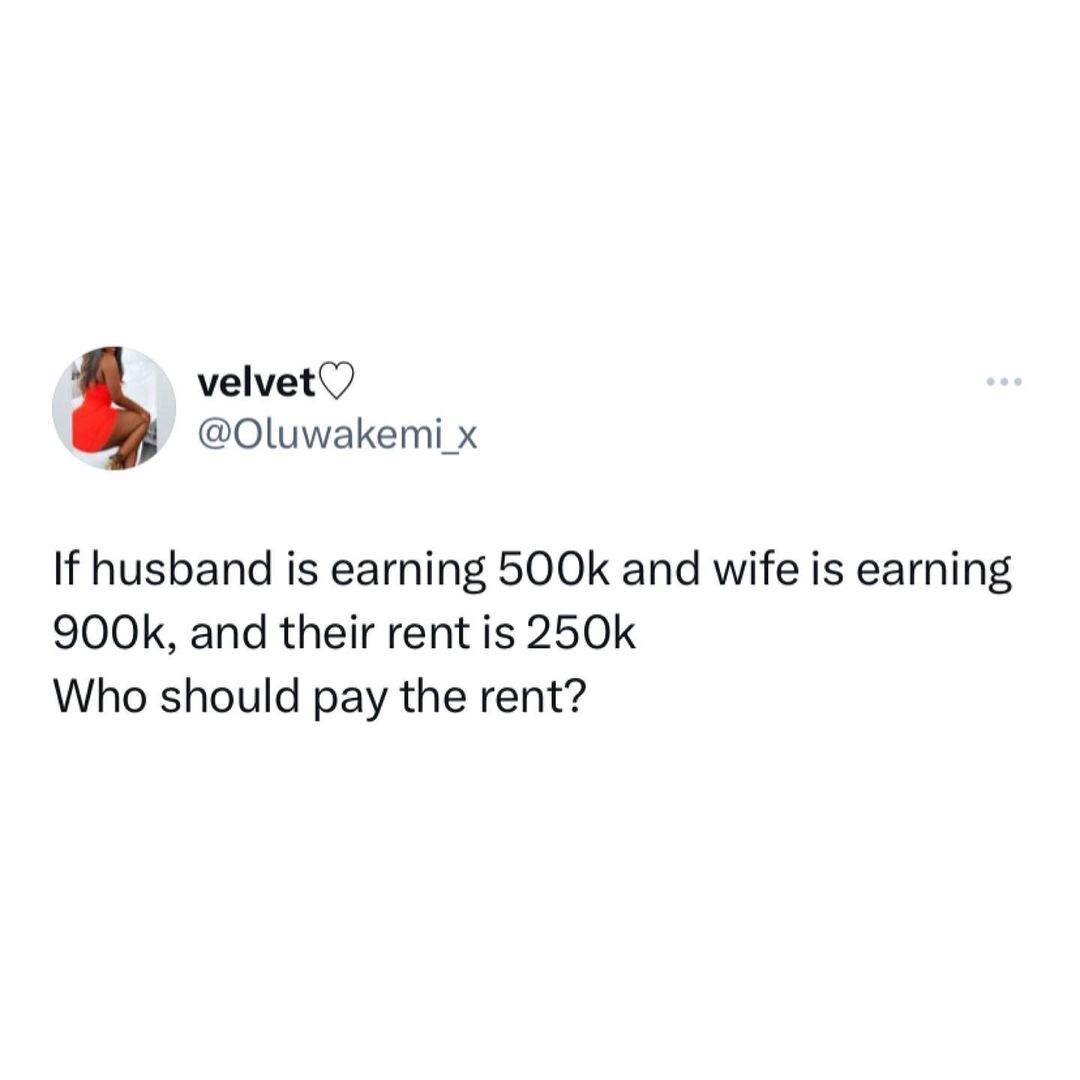 PulseGhana's tweet photo. Who should pay the rent? 🤔

#TweetPostOnPulse https://t.co/pLNn91N5kK