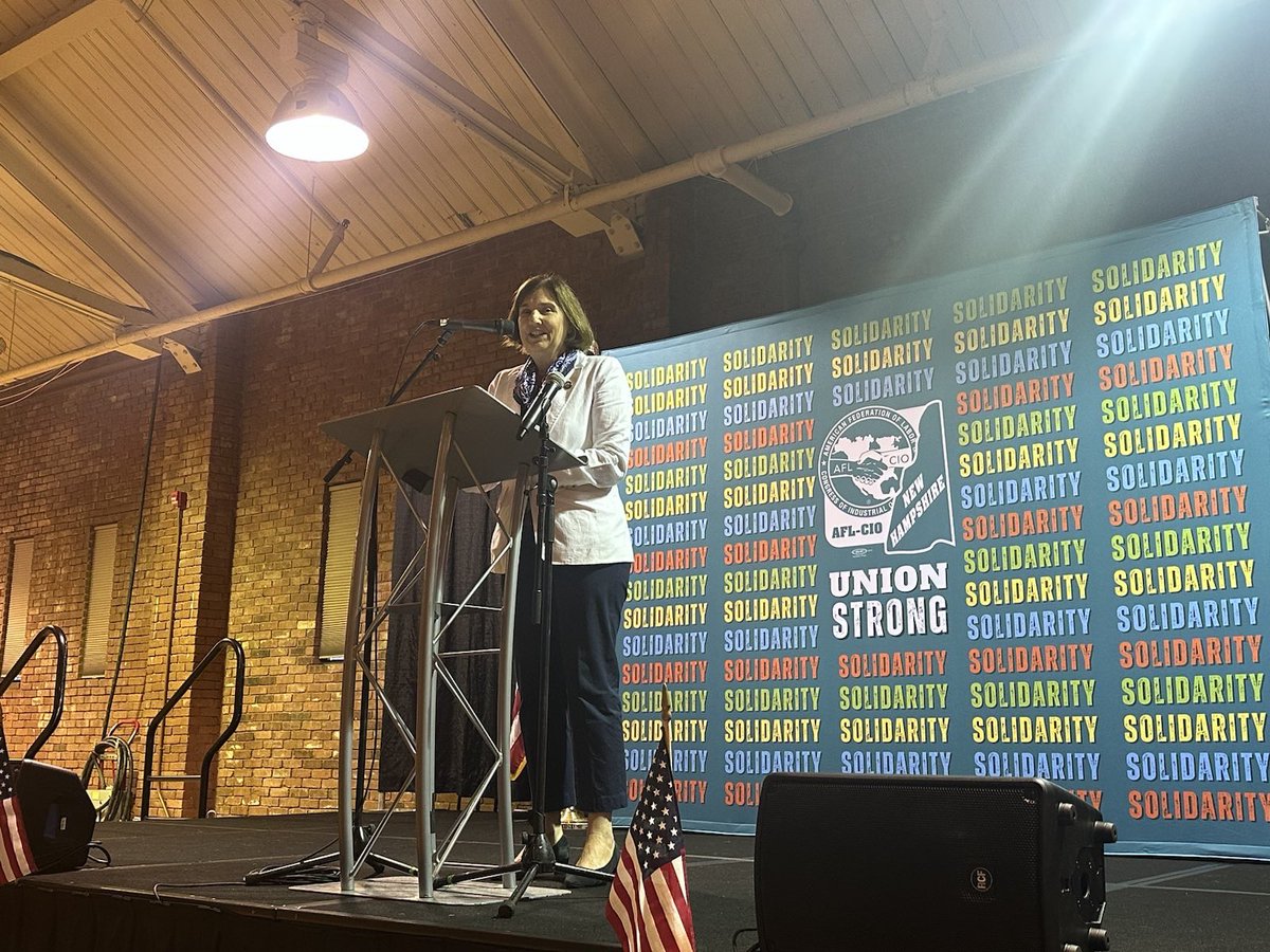CindeWarmington's tweet photo. Thank you @NHAFLCIO for inviting me to speak at this year’s #LaborDayBreakfast! We need someone in the corner office who will put workers rights front & center where they belong & that’s why I’m running for governor. #NHPolitics #NHLabor #Solidarity https://t.co/UwSRrSMpdT