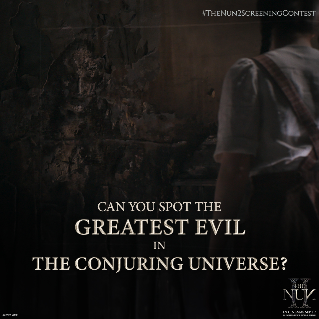 Question 3 of the #TheNun2ScreeningContest.  ​

The evil is here! Can you spot it? ​

Participate NOW and stand a chance to win passes to #TheNun2PremiereIndia.

Rules mentioned in the comments below👇

#TheNun2 #ContestAlert