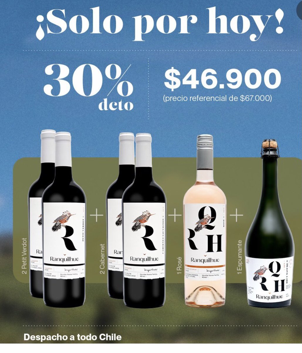 Hoy, 4 se Septiembre, celebramos el #díanacionaldelvinochileno 🍷🍷

Aprovecha de degustar nuestros #vinosdeautor con este pack promocional
 Compra directo aquí 👇🏼

vinaranquilhue.cl/tienda/sin-cat…