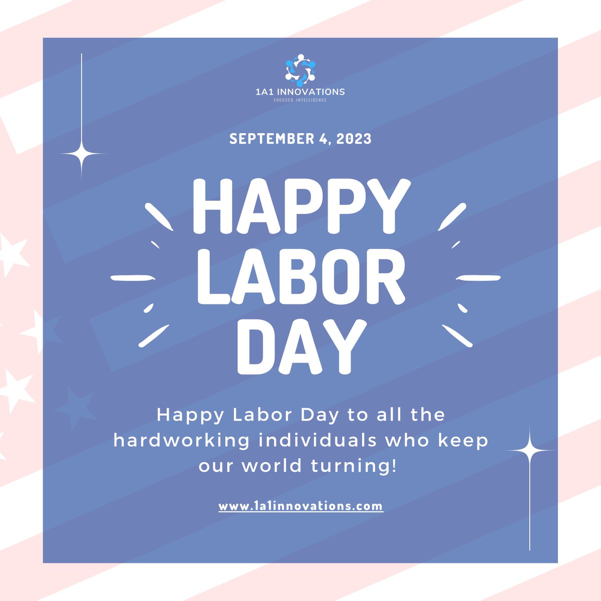 1A1_Innovations's tweet image. 1A1 Innovations wishes you a very happy Labor Day! 🌟 Today, we celebrate the dreamers, makers, and builders. Your efforts illuminate the path to success! 🚀 #LaborDay

#1a1innovations #laborday #labordayweekend #teambuilding #laborday2023 #smallbusiness #itconsulting