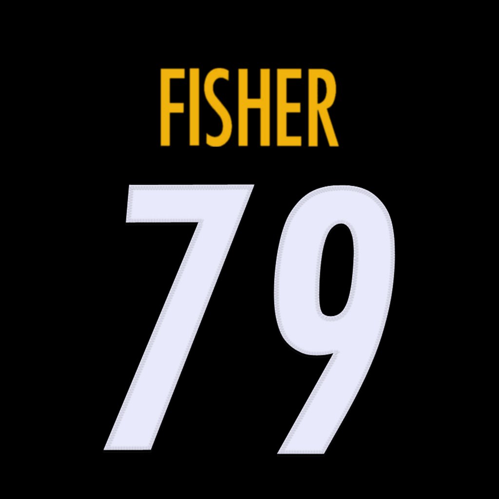 Pittsburgh Steelers OL Joey Fisher (<a href="/JoeyFisher76/">Joey Fisher</a>) is wearing number 79. Last worn by Renell Wren. #HereWeGo
