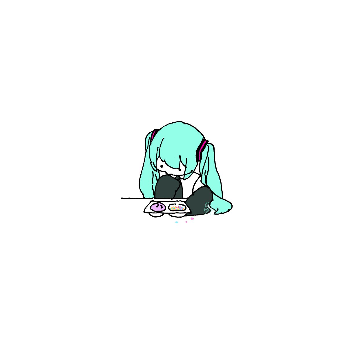 初音ミク 「ねるねる 」|Byパス❄🛣❄のイラスト