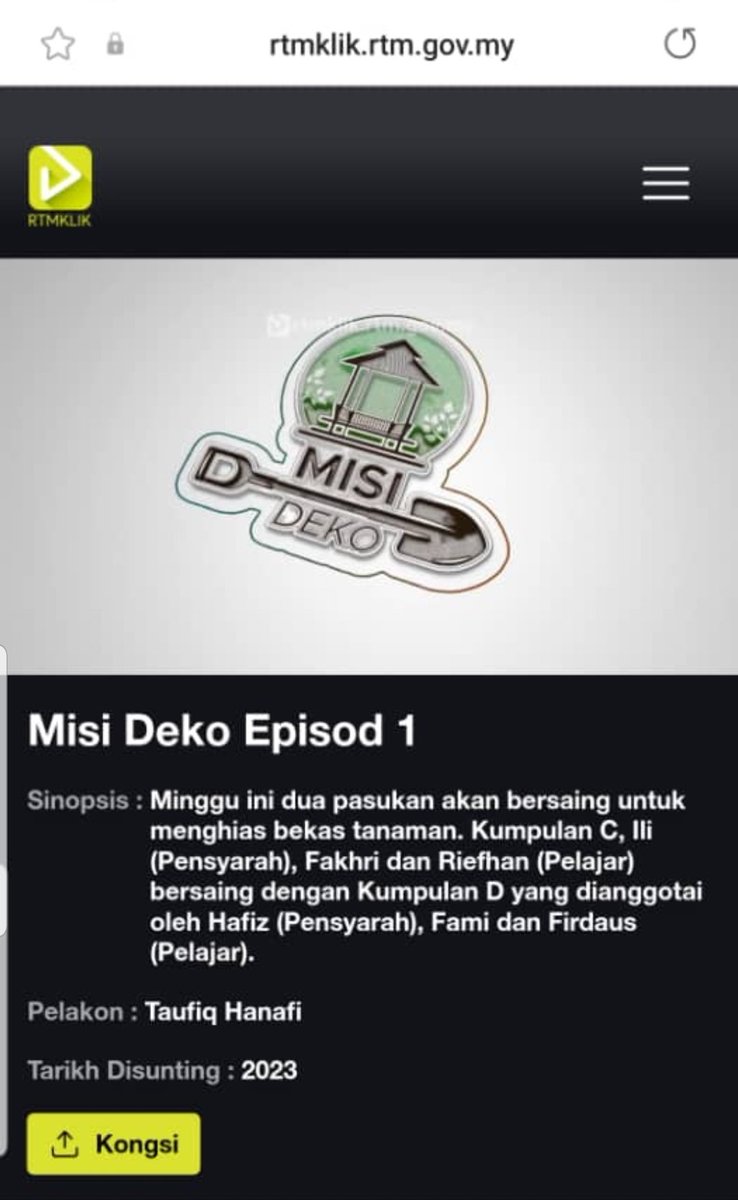 muzafarbbob's tweet photo. Jangan lupa temujanji kita di RTM... program game show berkonsepkan deko laman...MISI DEKO di saluran TV OKEY jam  11.30am setiap Selasa terbitan Suafa Production.....
untuk tontonan online boleh juga ditonton di link...

https://t.co/m9Ktxnkb5C https://t.co/JEM3JpVjps