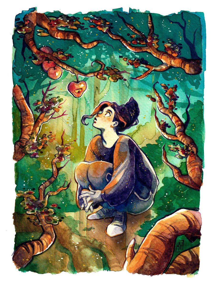 🍎👁️🌱
"I have never known peace like the damp grass that yields to me."
|
An illustration for a personal project I am working on. Can't wait to share it soon!
#watercolorpainting #conceptart #oc
