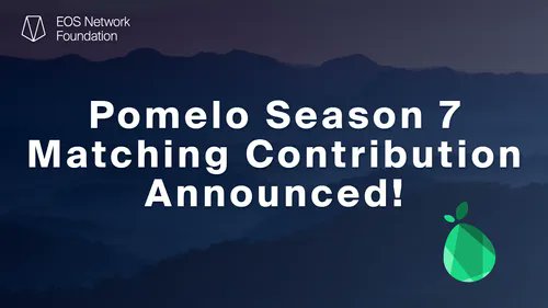 In our continued commitment for supporting public goods on #EOS, we are excited to announce that the #ENF will be funding two matching pools in @PomeloGrants Season 7 🥳 A total of $150,000 has been contributed 💰 Read more about the individual pools 🧵👇