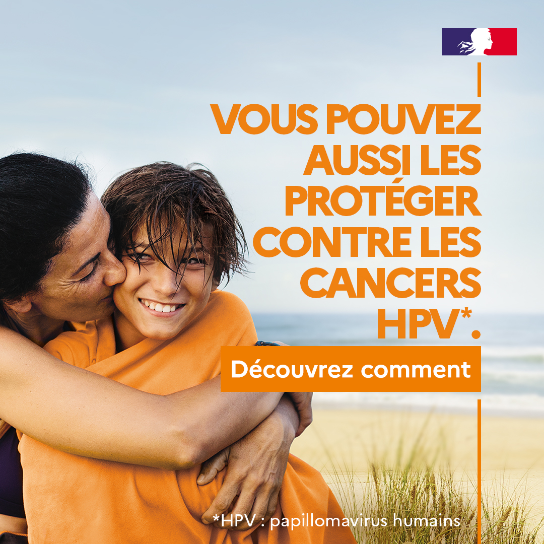 #VaccinationHPV | Chaque année en France, 6 400 nouveaux cas de #cancers sont liés aux #HPV. La vaccination pour les filles et garçons dès l'âge de 11 ans prévient jusqu’à 90 % des infections HPV à l’origine de cancers ✅ + d'infos sur : vaccination-hpv.e-cancer.fr