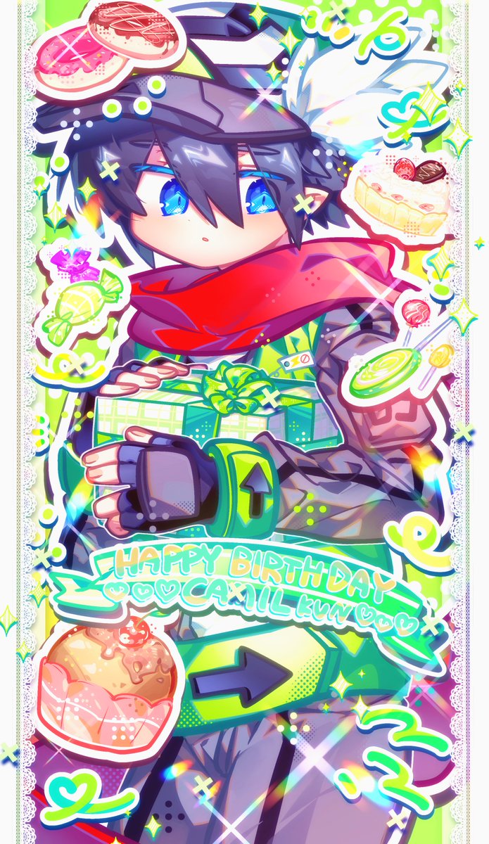 カミル君お誕生日おめでとううう～～～；；；‼️‼️‼️🎉🎁🎂✨🍬🍭🍩🍪❤️❤️❤️
のびのびと…健やかに…元気いっぱいで…いてね…！！(´；ω；`)
#凹凸世界