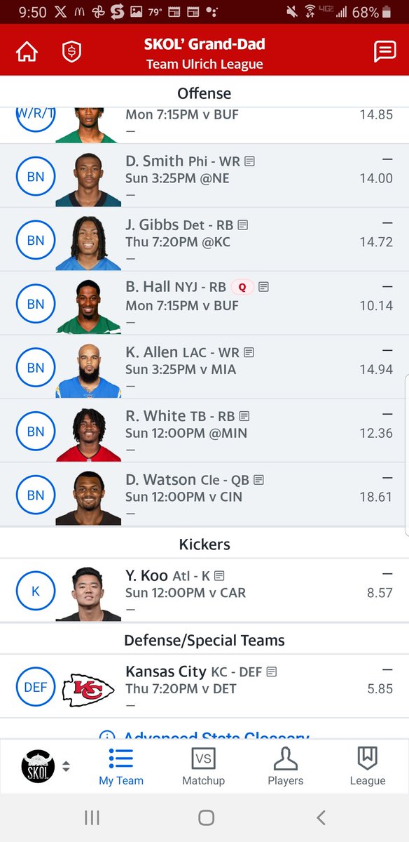 RandyMyers1's tweet photo. @FantasyPts @FantasyPtsData https://t.co/JAZMZMWHil