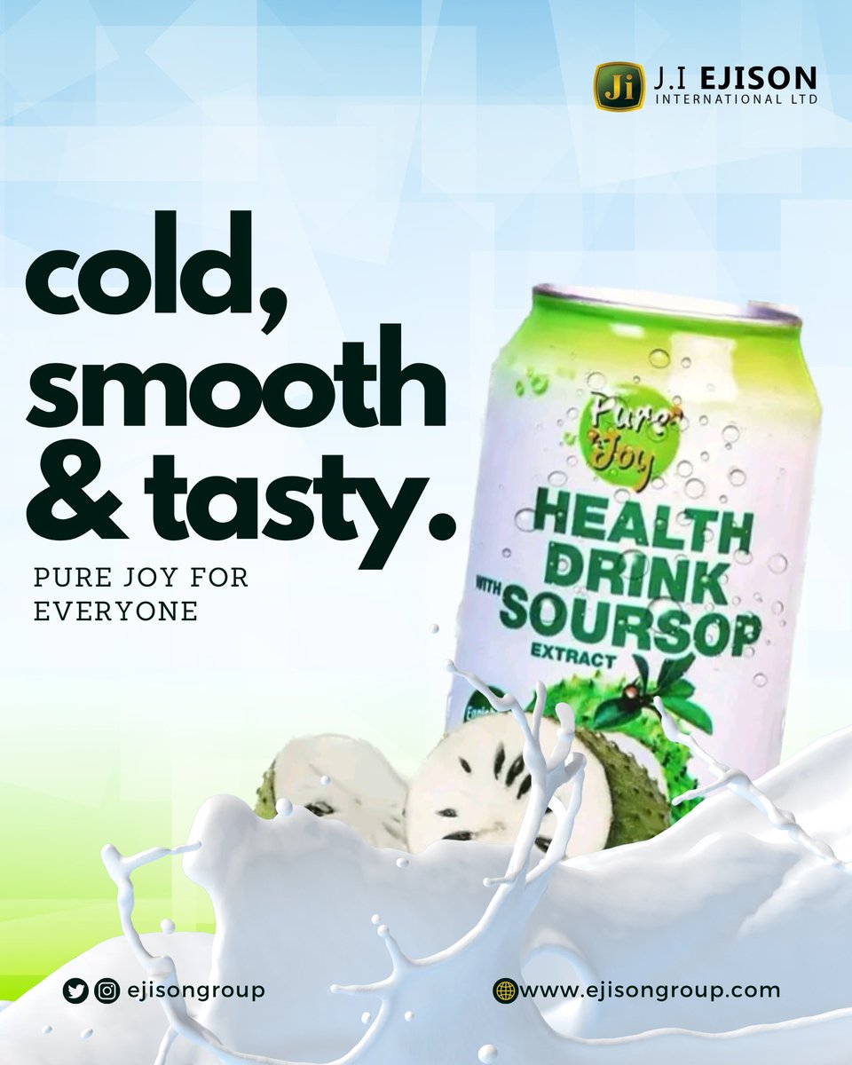 Embrace the sunny Monday vibes with a can of Pure Joy Soursop Extract!🌤️🥤

Cold, smooth, and oh-so-tasty, it's your perfect mood-brightener on this beautiful afternoon. 😄 

#purejoysoursop #mondaymood #refreshingtreat #theDSS #PeterObi #Abuja #Ghana