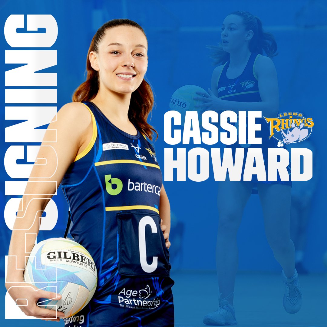 RhinosNetballSL's tweet photo. ✍️We are delighted to announce that rising star @_CassieHoward has been promoted to our Super League squad for the 2024 season. ✨
More: https://t.co/gtLzQMD3Js
#SigningWindow2023 | #RhinosNetball https://t.co/rchuGksxzo