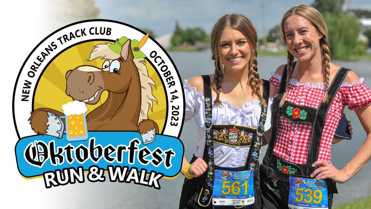 runNOTC's tweet image. Prices for the Oktoberfest 6K Run &amp;amp; Walk, happening on October 14, increase TONIGHT! Join us at the Deutsches Haus on the banks of Bayou St. John. Your race bib grants you two (2) FREE entries into the renowned New Orleans Oktoberfest! 🎟🎟🍻 runsignup.com/nolaoktoberfest #runNOLA