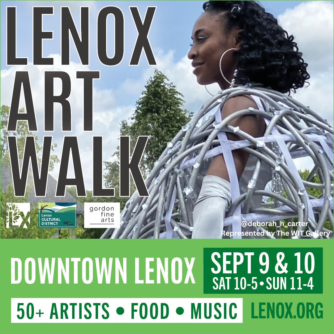 LenoxChamber's tweet photo. SATURDAY &amp; SUNDAY: The Lenox Art Walk is this weekend Saturday September 9th and Sunday September 10th! Come to downtown Lenox to see the work of 50+ artists. 
Saturday 10 -5, Sunday 11 - 4 

#visitlenox #lenoxlove #berkshires #art https://t.co/IVUP4umJZm