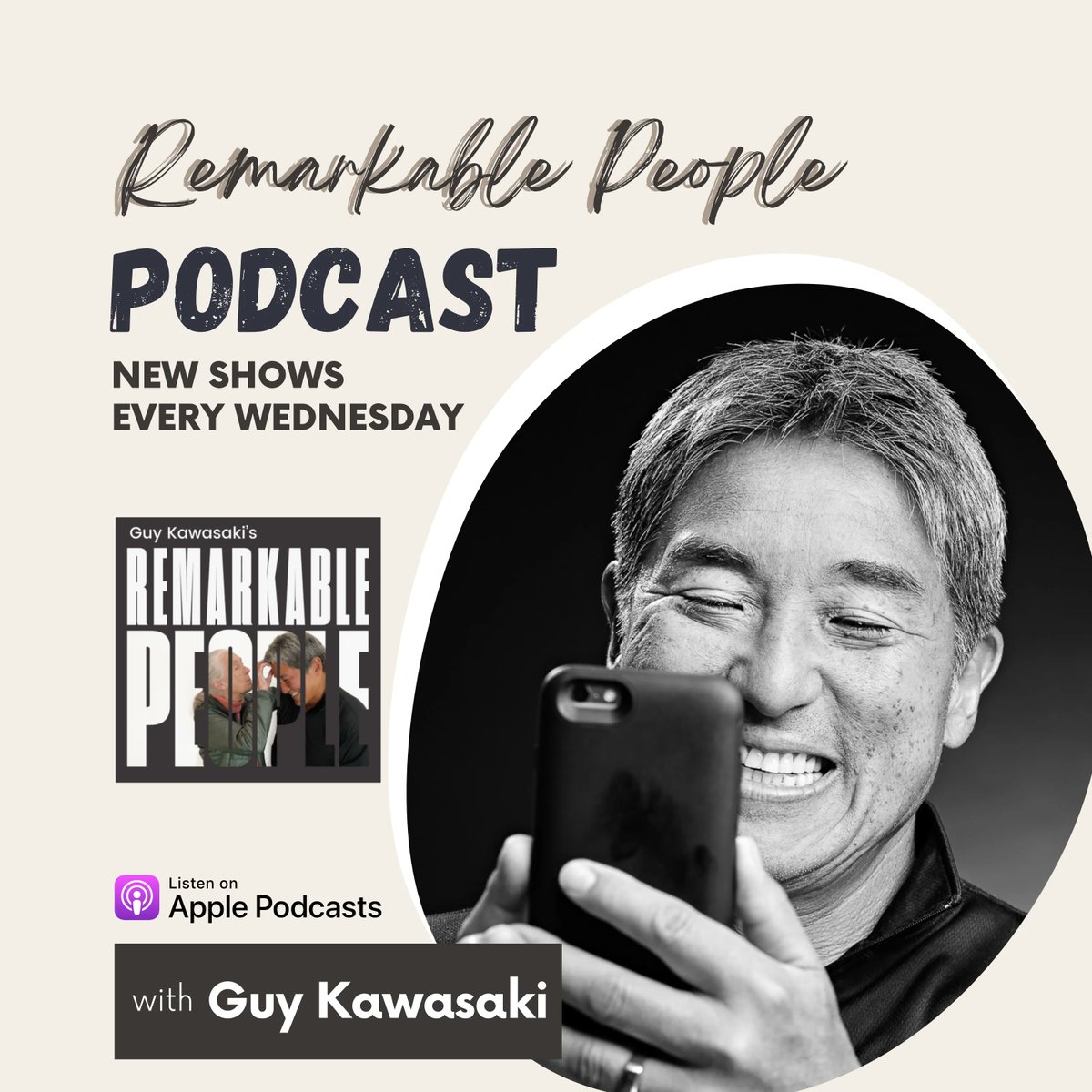 🎉 Celebrate my birthday with an inspiring episode on the Remarkable People podcast! Click here to listen now: bit.ly/wef9uao 
#RemarkablePeoplePodcast #GuyKawasaki #CareerInsights