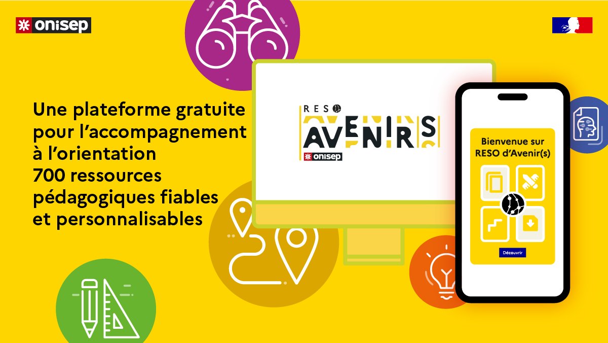 Rentrée 2023 : l'Onisep lance RESO d’Avenir(s), LA banque de ressources #orientation dédiée aux #équipeséducatives. Pour consulter et télécharger, en accès libre, les #ressources Onisep et ses partenaires.
#découvertedesmetiers #college #lycee #pedagogie
reso-avenirs.onisep.fr